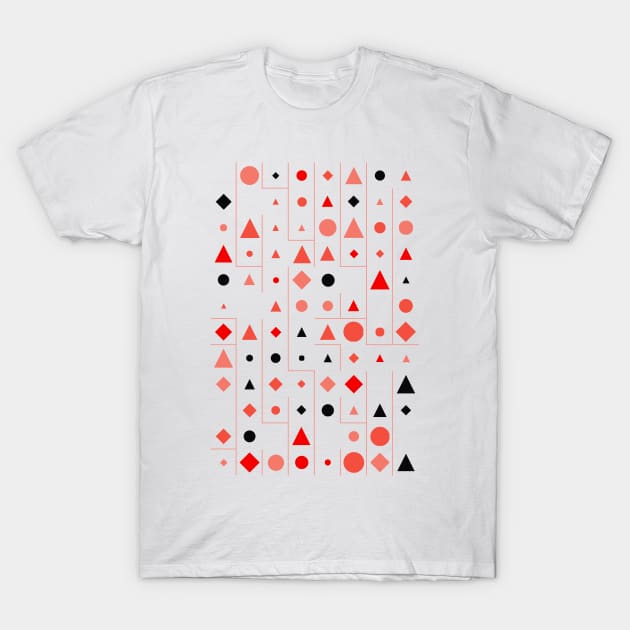 Colourful Geometric Animated Pattern T-Shirt by Trendy-Now